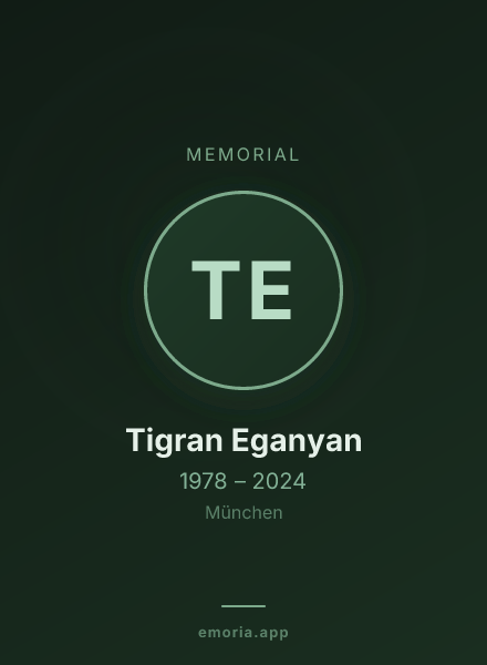 Memorial portrait of Tigran Eganyan