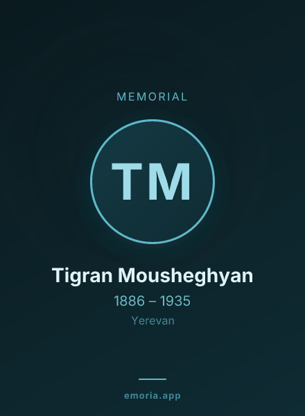 Memorial portrait of Tigran Mousheghyan