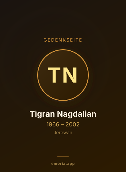 Gedenkportrait von Tigran Nagdalian