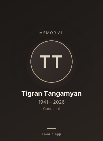 Memorial portrait of Tigran Tangamyan