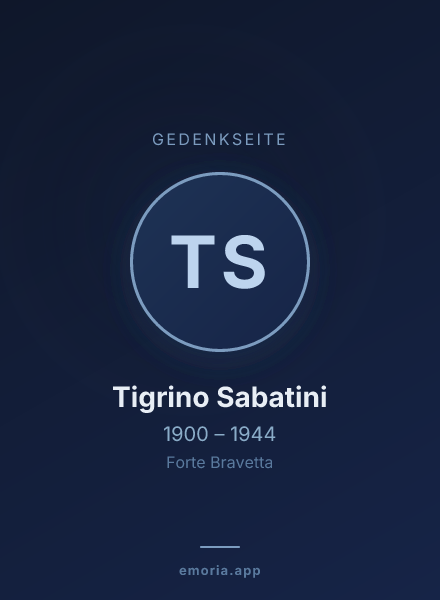 Gedenkportrait von Tigrino Sabatini