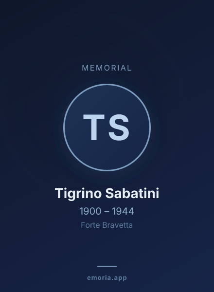Memorial portrait of Tigrino Sabatini