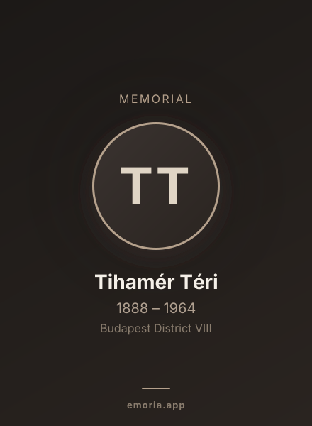 Memorial portrait of Tihamér Téri