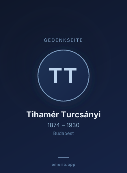 Gedenkportrait von Tihamér Turcsányi