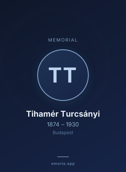 Memorial portrait of Tihamér Turcsányi