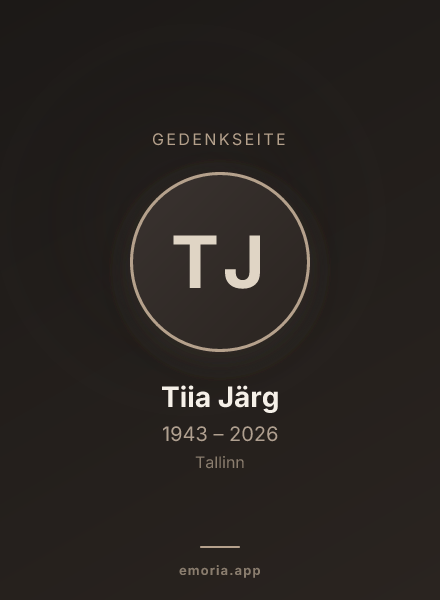 Gedenkportrait von Tiia Järg