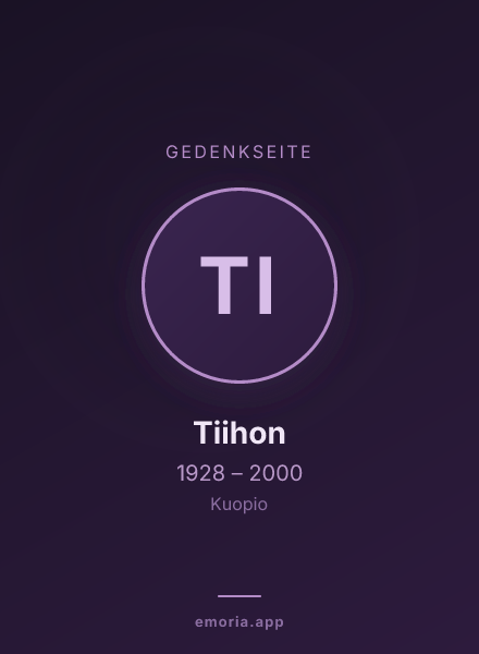 Gedenkportrait von Tiihon