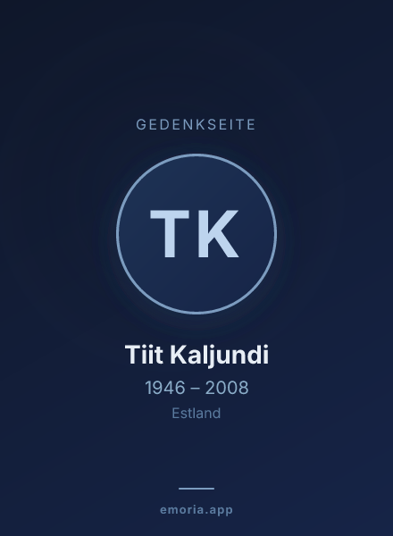 Gedenkportrait von Tiit Kaljundi