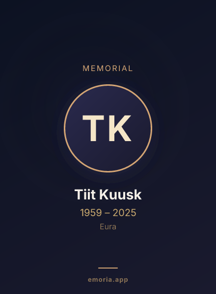Memorial portrait of Tiit Kuusk