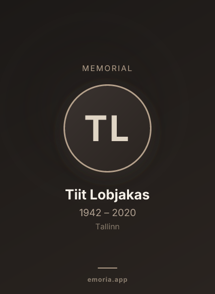 Memorial portrait of Tiit Lobjakas