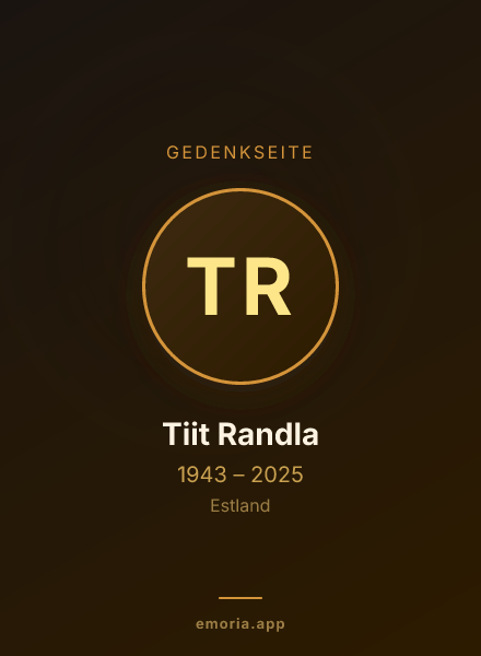 Gedenkportrait von Tiit Randla