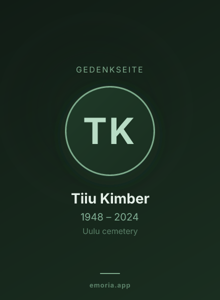 Gedenkportrait von Tiiu Kimber