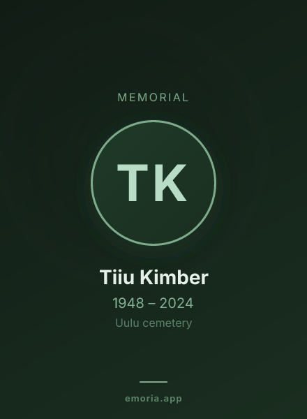 Memorial portrait of Tiiu Kimber