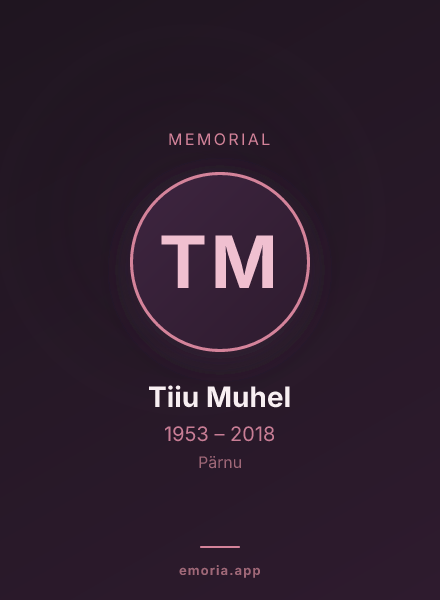Memorial portrait of Tiiu Muhel