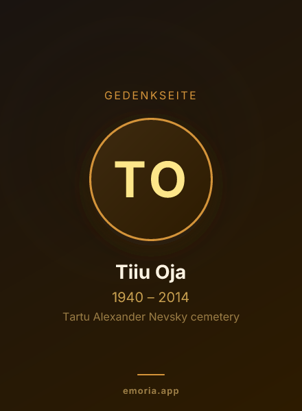 Gedenkportrait von Tiiu Oja