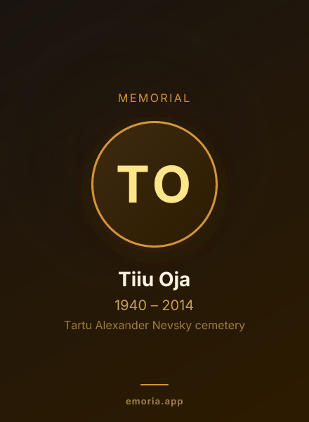 Memorial portrait of Tiiu Oja