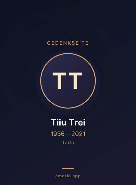 Gedenkportrait von Tiiu Trei