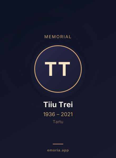 Memorial portrait of Tiiu Trei
