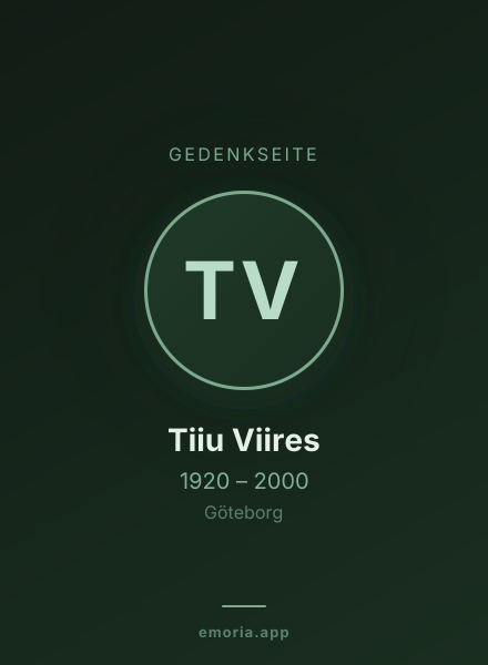 Gedenkportrait von Tiiu Viires
