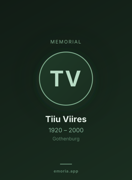 Memorial portrait of Tiiu Viires