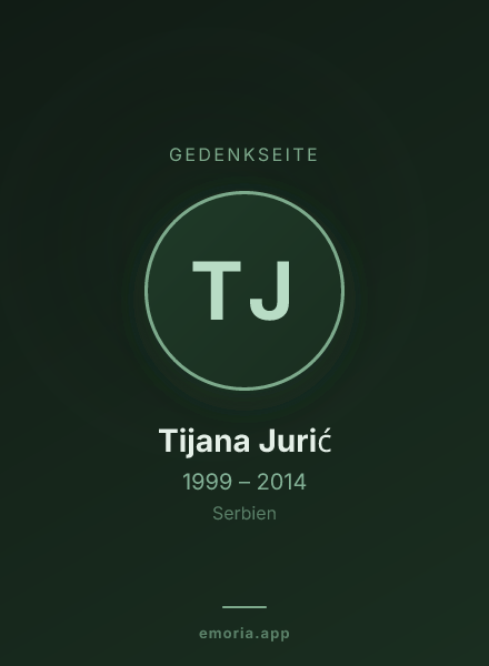 Gedenkportrait von Tijana Jurić