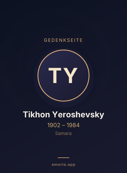 Gedenkportrait von Tikhon Yeroshevsky