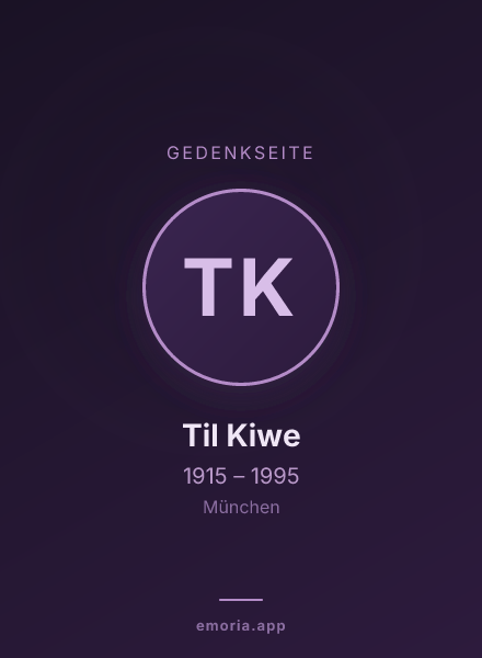 Gedenkportrait von Til Kiwe