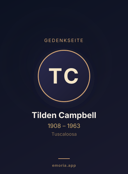 Gedenkportrait von Tilden Campbell
