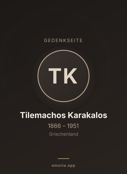 Gedenkportrait von Tilemachos Karakalos