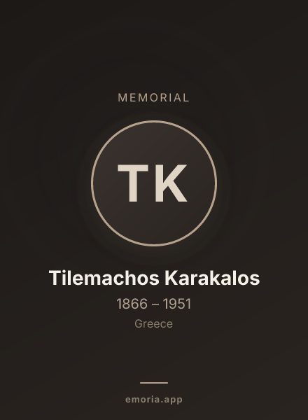 Memorial portrait of Tilemachos Karakalos