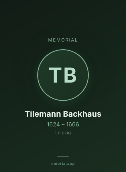 Memorial portrait of Tilemann Backhaus