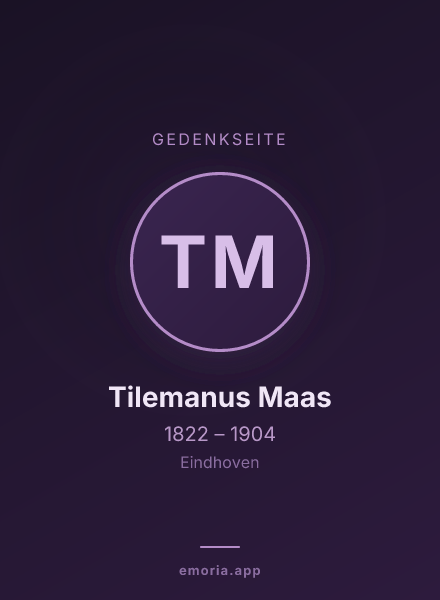 Gedenkportrait von Tilemanus Maas