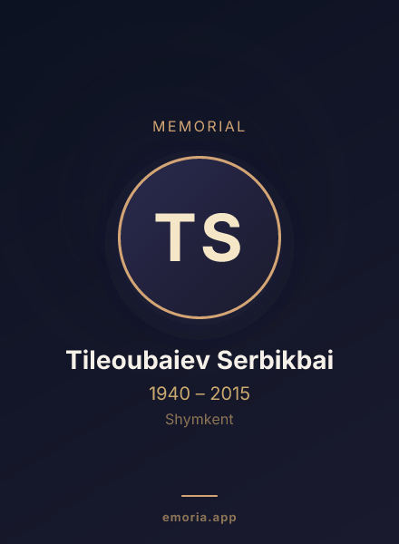 Memorial portrait of Tileoubaiev Serbikbai