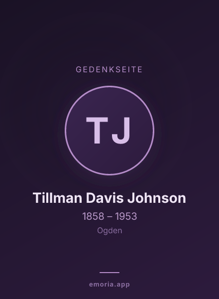 Gedenkportrait von Tillman Davis Johnson