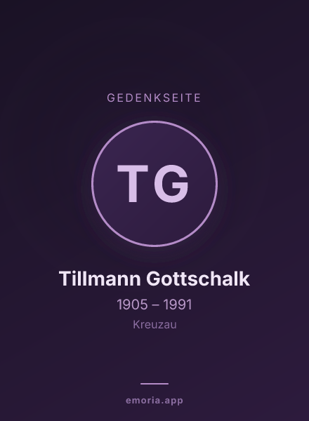 Gedenkportrait von Tillmann Gottschalk