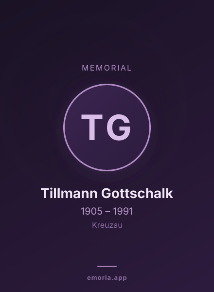 Memorial portrait of Tillmann Gottschalk