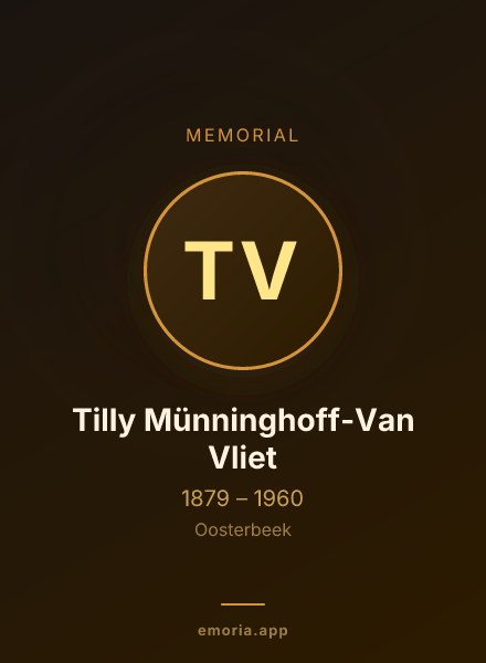 Memorial portrait of Tilly Münninghoff-Van Vliet