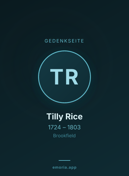 Gedenkportrait von Tilly Rice