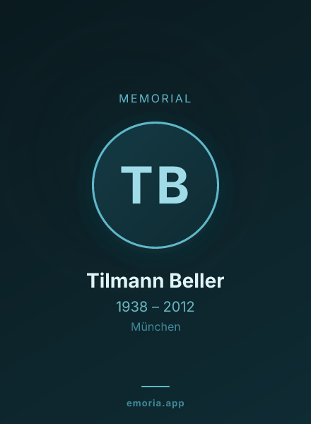 Memorial portrait of Tilmann Beller