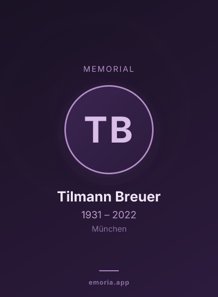 Memorial portrait of Tilmann Breuer