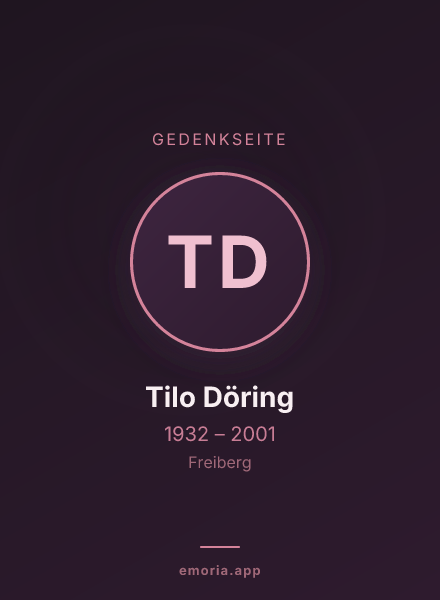 Gedenkportrait von Tilo Döring
