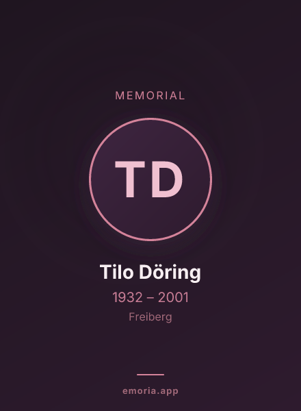 Memorial portrait of Tilo Döring