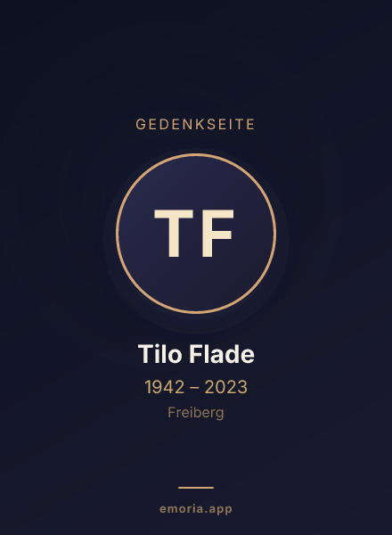 Gedenkportrait von Tilo Flade
