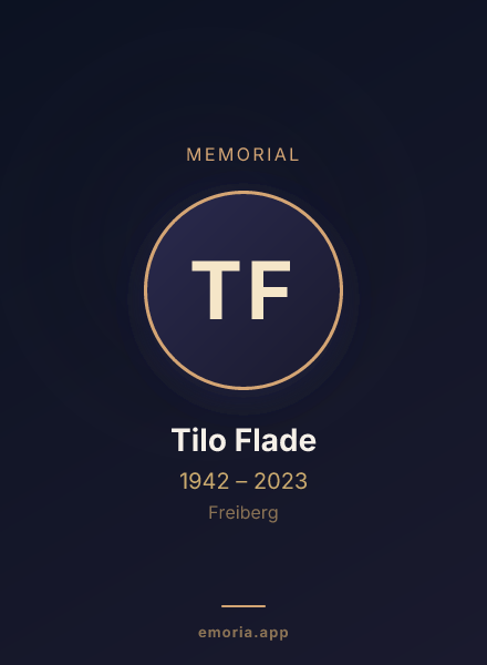 Memorial portrait of Tilo Flade