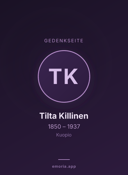 Gedenkportrait von Tilta Killinen