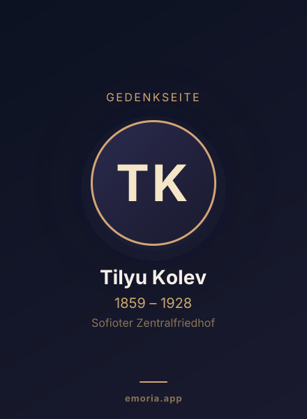Gedenkportrait von Tilyu Kolev
