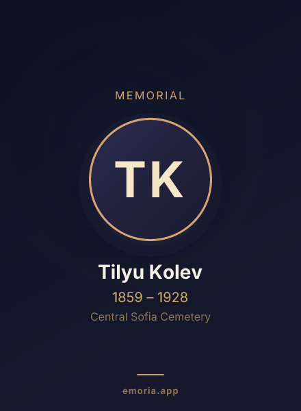 Memorial portrait of Tilyu Kolev