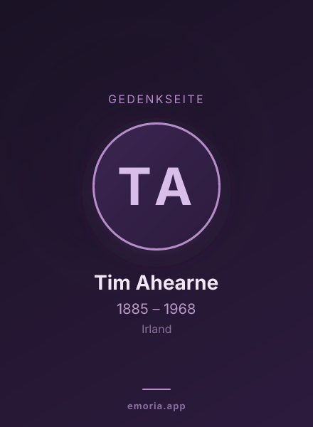 Gedenkportrait von Tim Ahearne