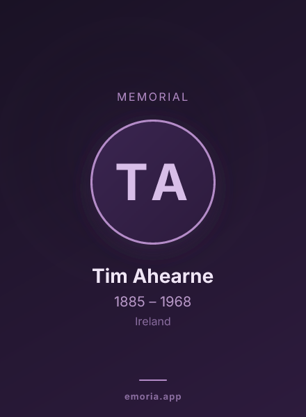 Memorial portrait of Tim Ahearne
