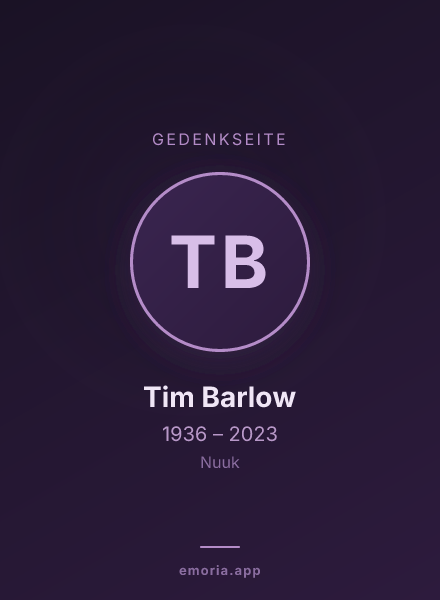 Gedenkportrait von Tim Barlow